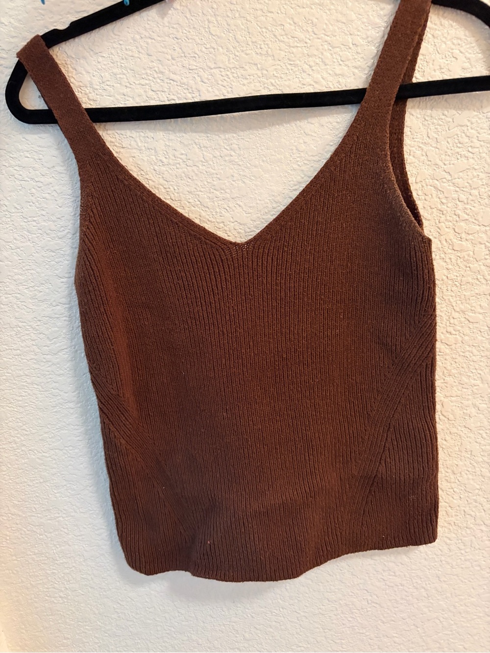 Old Navy Brown Ribbed V-Neck Tank